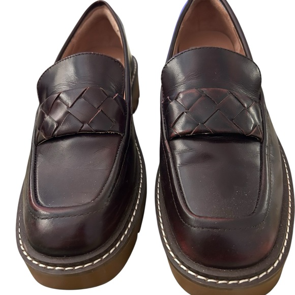 Nordstrom Notorie Lea Woven Chunky Sole Leather Loafers - Picture 1 of 6